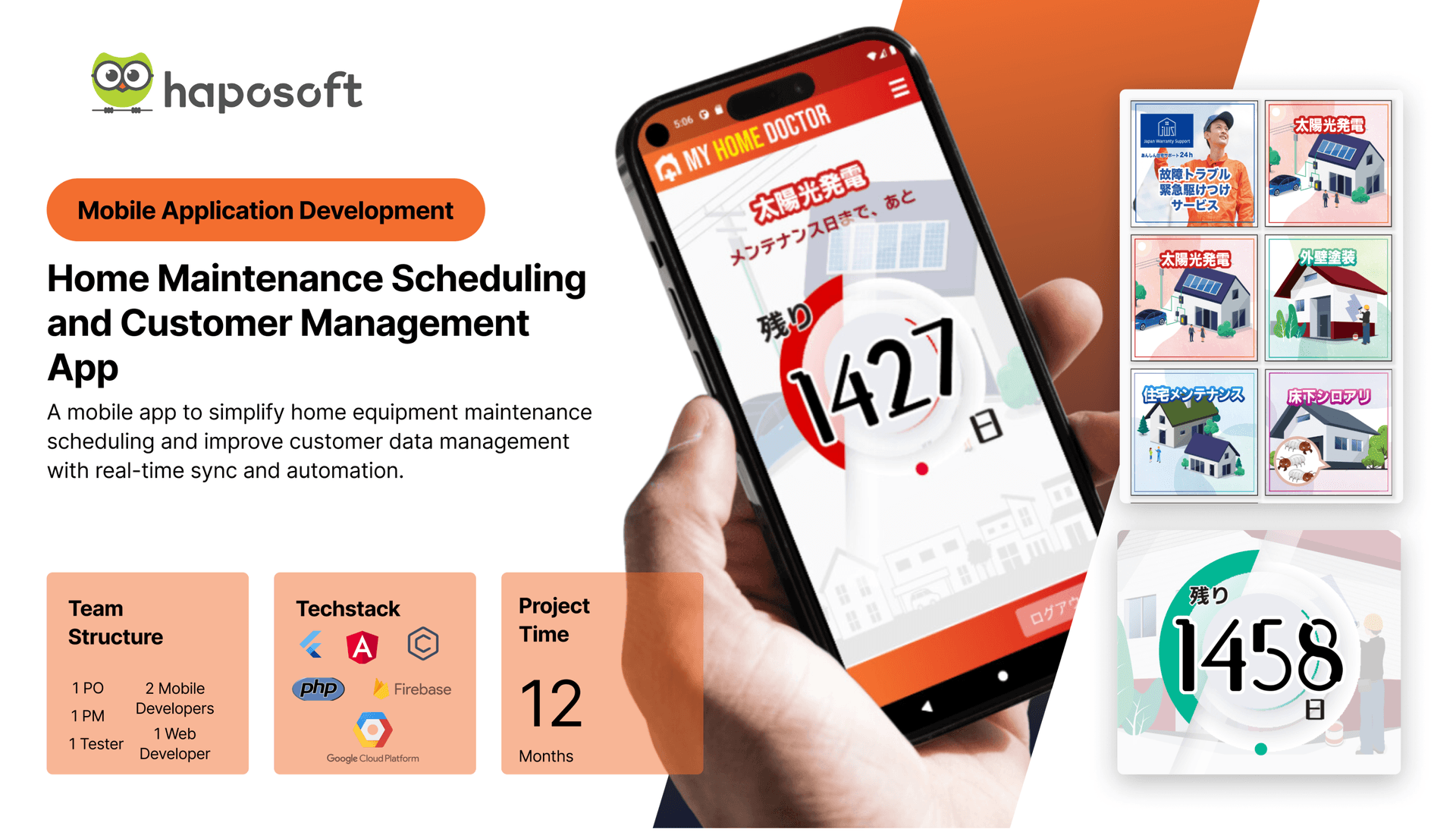 Haposoft's approach improved data handling and service scheduling efficiency.