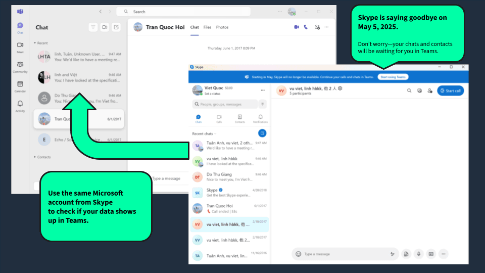 Haposoft is officially moving from Skype to Microsoft Teams as Skype retires in May 2025.